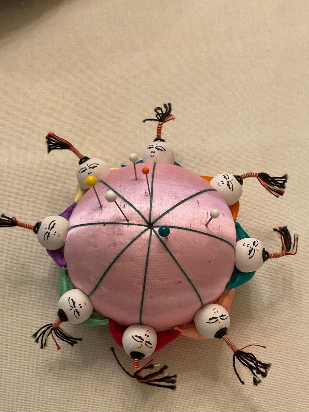 Vintage Pincushion!  Clean !  Only “not as new”are where pins had been.